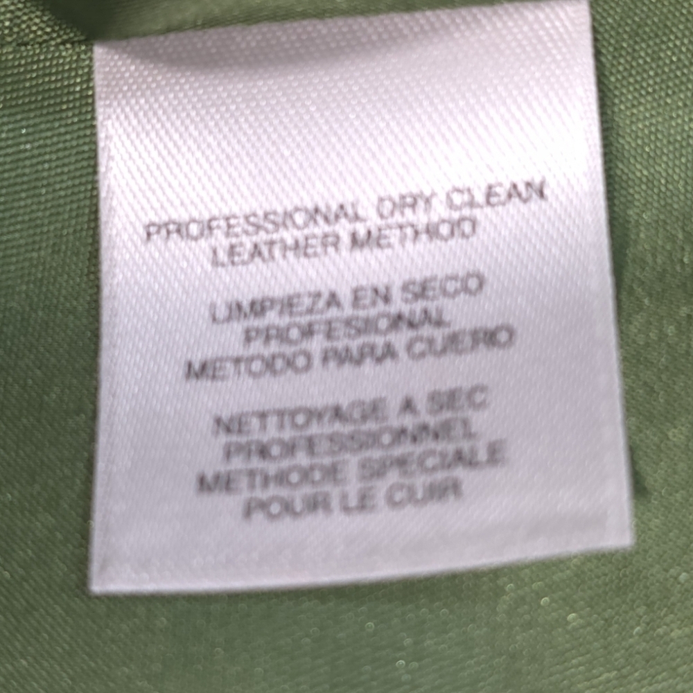 Jones New York Mint Green Women's Leather Jacket Size L Elegant Quiet Lux Style - Picture 7 of 10